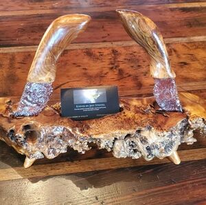 Handmade Glass Knives Sculpture Display